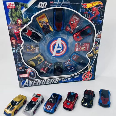 1:42 Alloy Marvel Avengers Cars Set - 6Pcs
